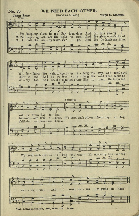 Messages of Love Hymn Book: for Gospel, Sunday School, Special Services and Home Singing page 284