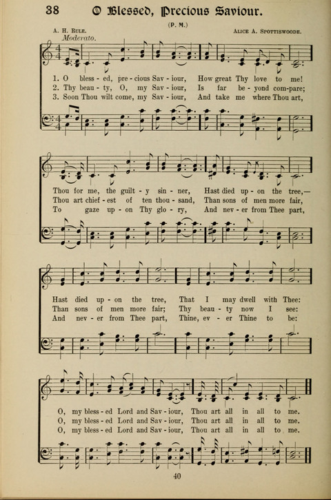 Messages of Love Hymn Book: for Gospel, Sunday School, Special Services and Home Singing page 38