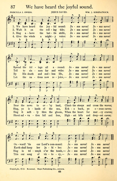 Messages of Love Hymn Book: for Gospel, Sunday School, Special Services and Home Singing page 520