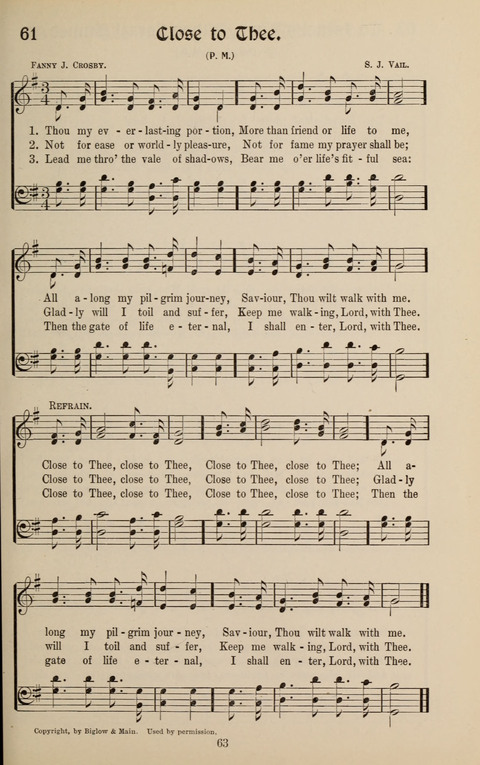 Messages of Love Hymn Book: for Gospel, Sunday School, Special Services and Home Singing page 61