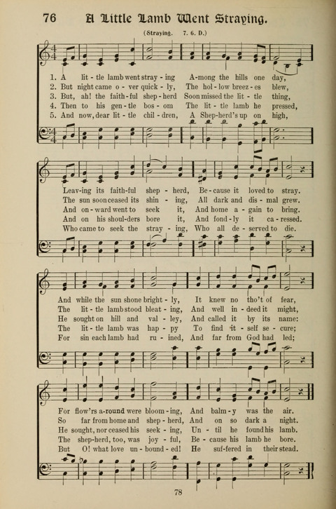 Messages of Love Hymn Book: for Gospel, Sunday School, Special Services and Home Singing page 76