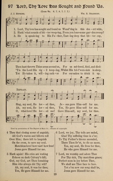 Messages of Love Hymn Book: for Gospel, Sunday School, Special Services and Home Singing page 97