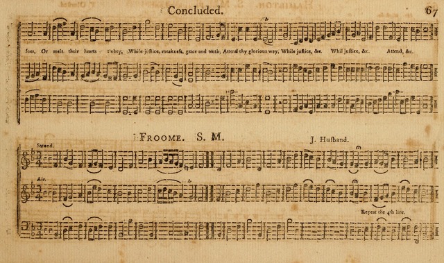 The Musical Olio: containing I. a concise introduction to the art of singing by note. II. a variety of psalms, tunes, hymns, and set pieces, selected principally from European authors... page 73