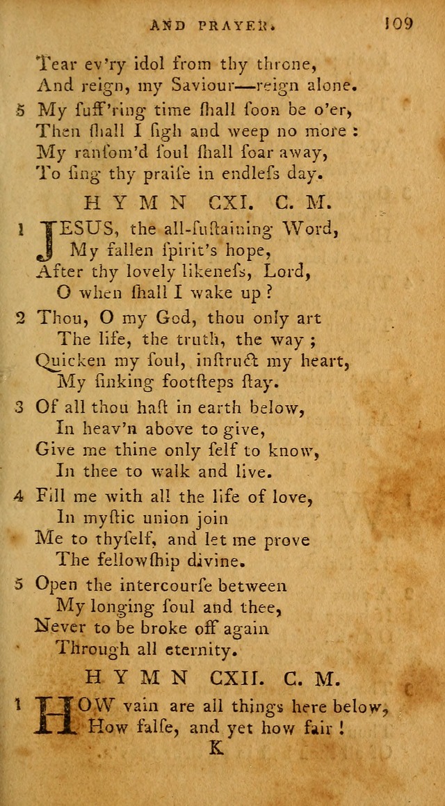 The Methodist Pocket Hymn-book, revised and improved: designed as a constant companion for the pious, of all denominations (30th ed.) page 109