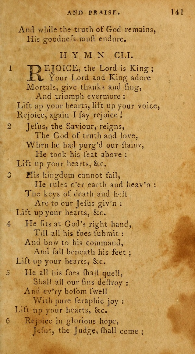 The Methodist Pocket Hymn-book, revised and improved: designed as a constant companion for the pious, of all denominations (30th ed.) page 141