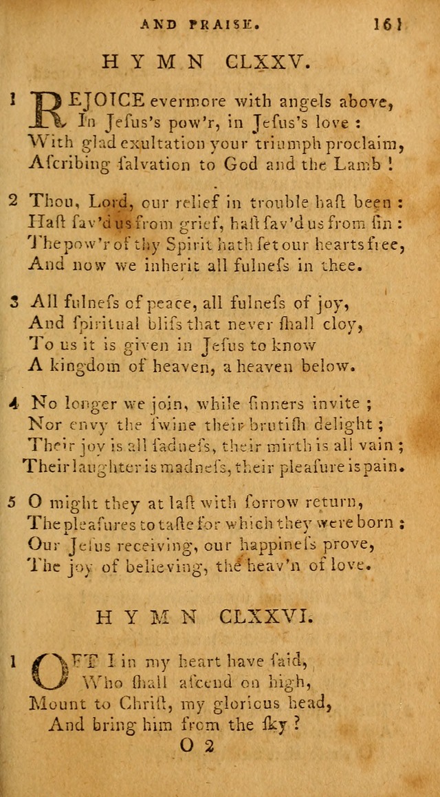 The Methodist Pocket Hymn-book, revised and improved: designed as a constant companion for the pious, of all denominations (30th ed.) page 161