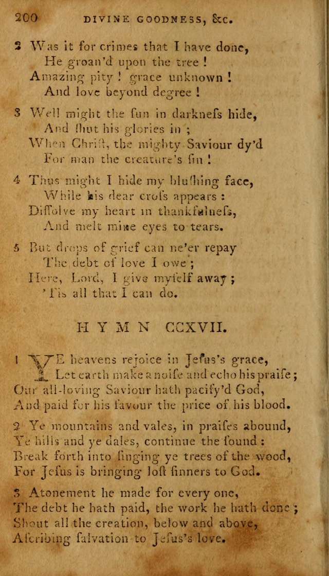 The Methodist Pocket Hymn-book, revised and improved: designed as a constant companion for the pious, of all denominations (30th ed.) page 200