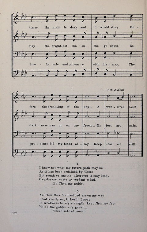 Manly Praise: A Collection of Solos, Quartets, and Choruses, for the Evangelistic Meetings, etc. page 102