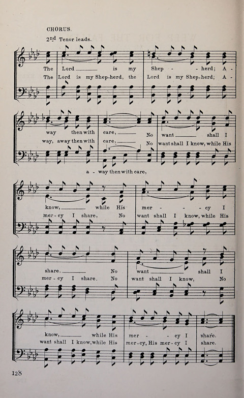 Manly Praise: A Collection of Solos, Quartets, and Choruses, for the Evangelistic Meetings, etc. page 128
