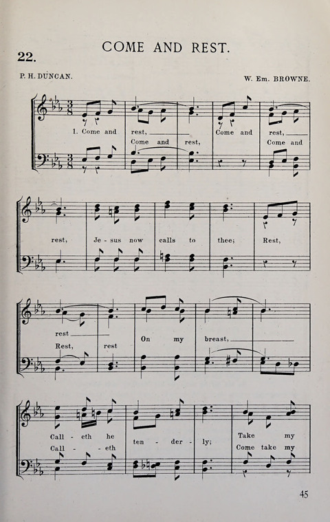 Manly Praise: A Collection of Solos, Quartets, and Choruses, for the Evangelistic Meetings, etc. page 45