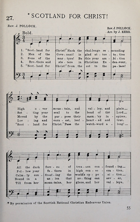 Manly Praise: A Collection of Solos, Quartets, and Choruses, for the Evangelistic Meetings, etc. page 55