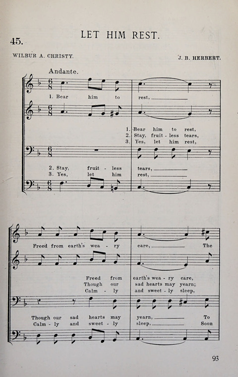 Manly Praise: A Collection of Solos, Quartets, and Choruses, for the Evangelistic Meetings, etc. page 93