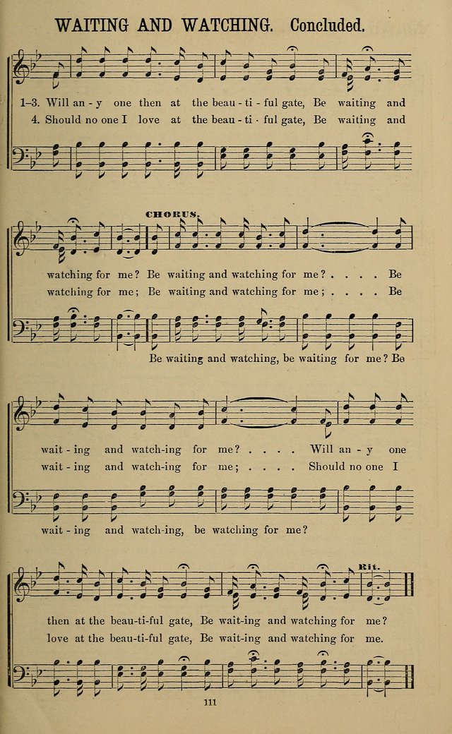 The Morning Star: a collection of new sacred songs, for the Sunday school, prayer meeting, and the social circle page 112