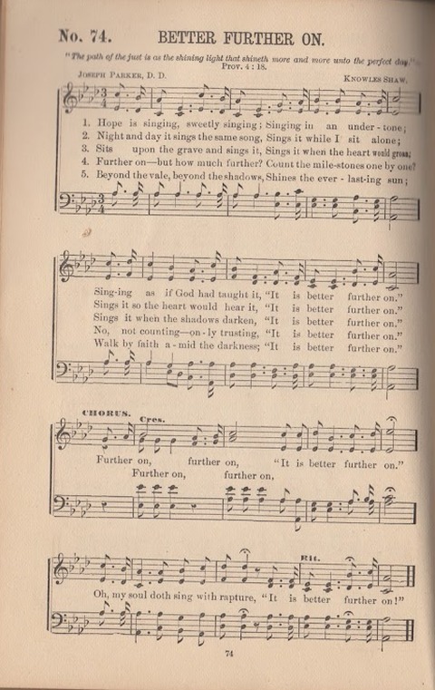 The Morning Star: a collection of new sacred songs, for the Sunday school, prayer meeting, and the social circle page 75