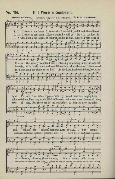 Ministry in Song: A new collection of songs for all relgious services especially arranged for Sunday schools, Epworth Leagues, prayer meetings and revivals page 116