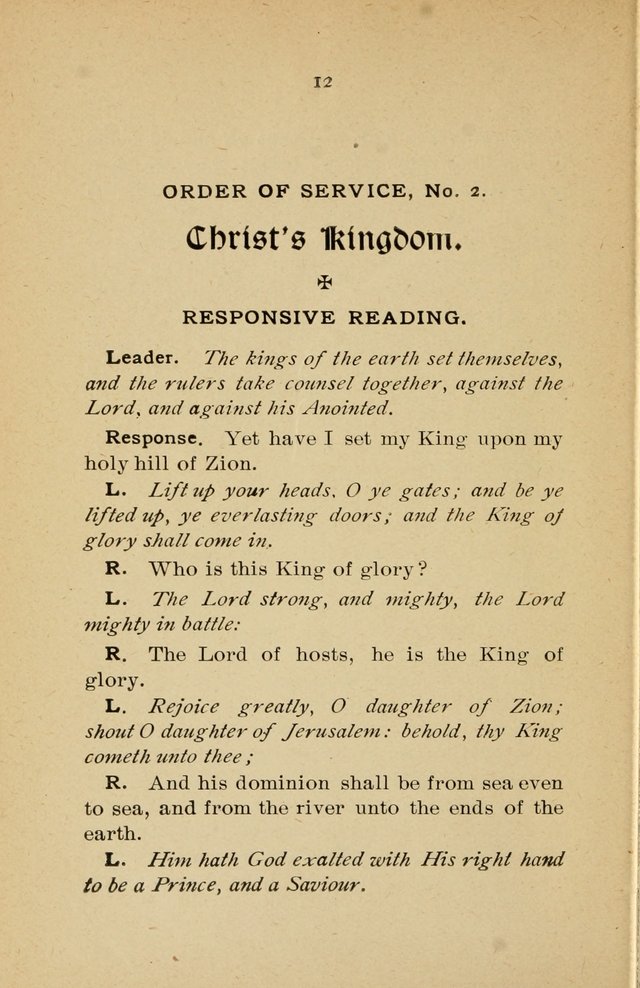 Missionary Services and Hymnal: a manual for the use of the Woman