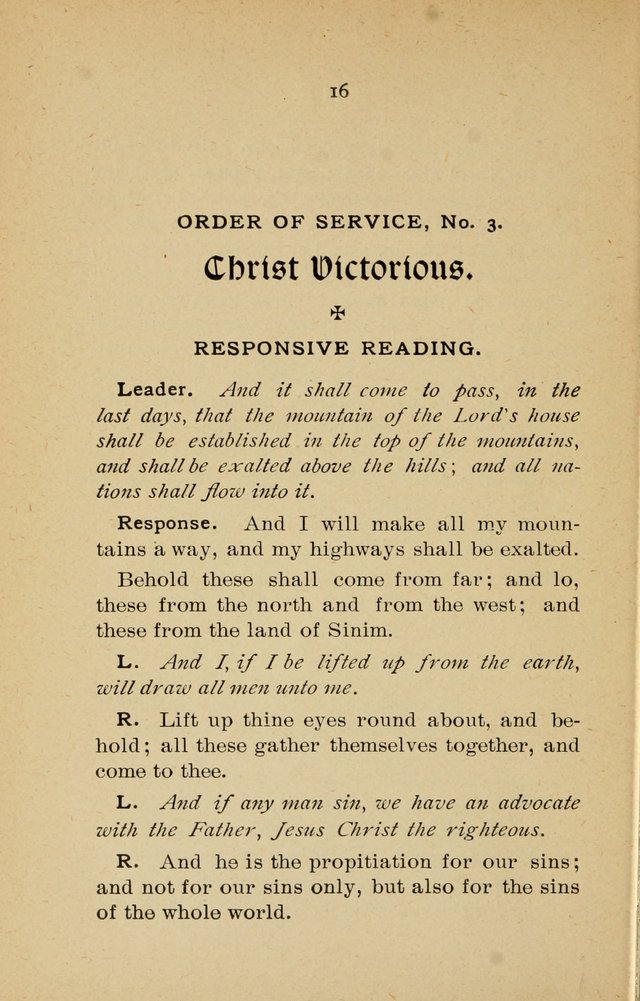 Missionary Services and Hymnal: a manual for the use of the Woman