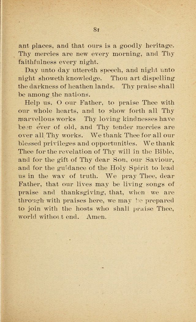 Missionary Services and Hymnal: a manual for the use of the Woman