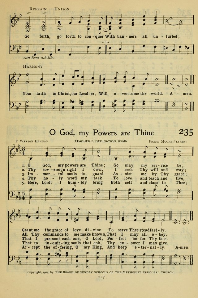 The Methodist Sunday School Hymnal page 240