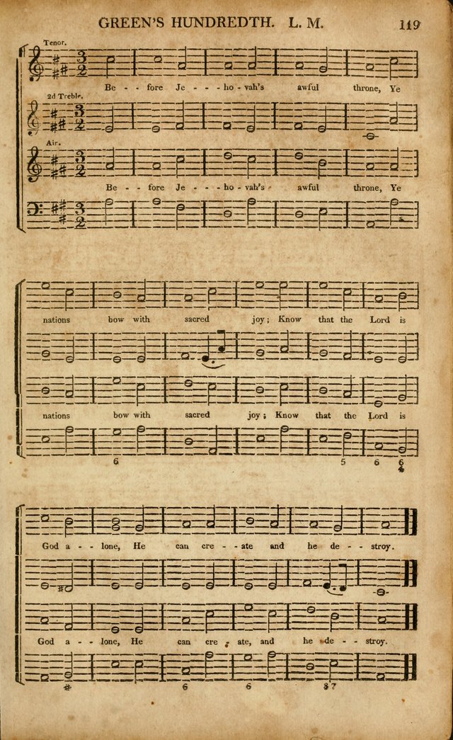 Musica Sacra: or, Springfield and Utica Collections United: consisting of Psalm and hymn tunes, anthems, and chants (2nd revised ed.) page 119