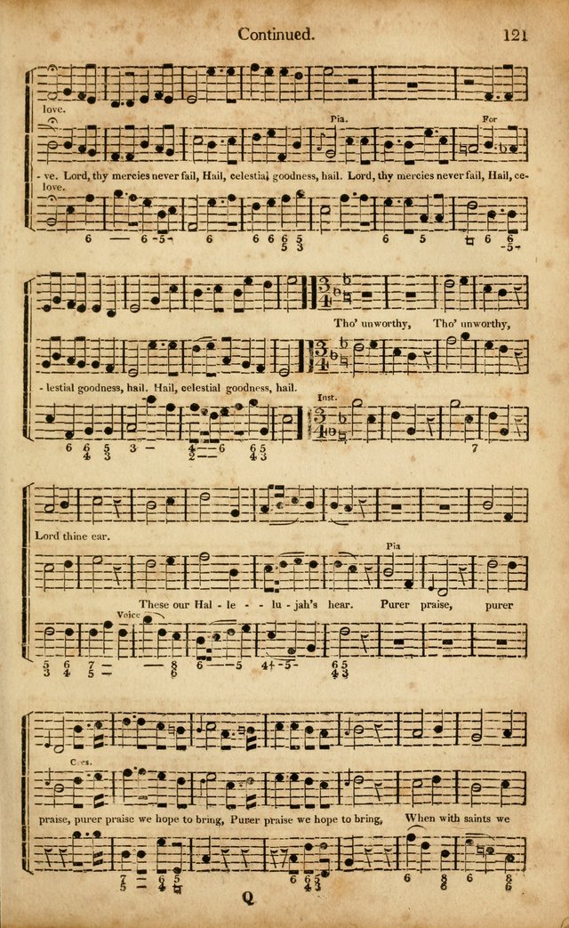 Musica Sacra: or, Springfield and Utica Collections United: consisting of Psalm and hymn tunes, anthems, and chants (2nd revised ed.) page 121