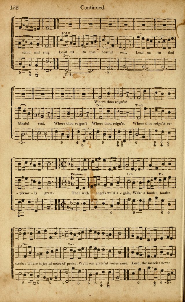 Musica Sacra: or, Springfield and Utica Collections United: consisting of Psalm and hymn tunes, anthems, and chants (2nd revised ed.) page 122