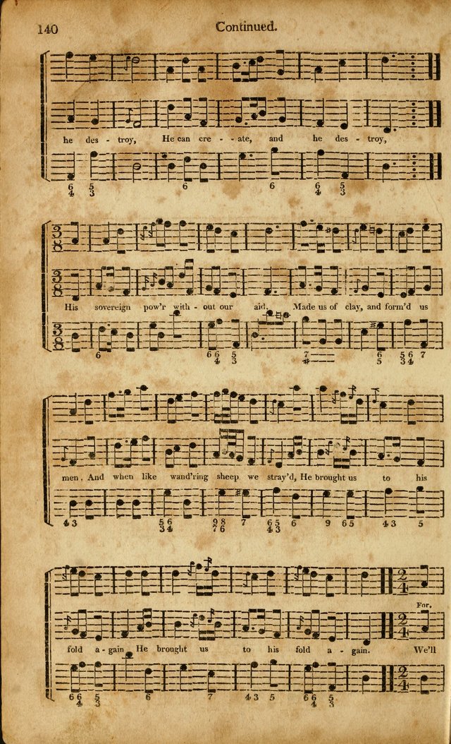 Musica Sacra: or, Springfield and Utica Collections United: consisting of Psalm and hymn tunes, anthems, and chants (2nd revised ed.) page 140
