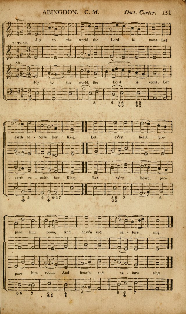 Musica Sacra: or, Springfield and Utica Collections United: consisting of Psalm and hymn tunes, anthems, and chants (2nd revised ed.) page 151