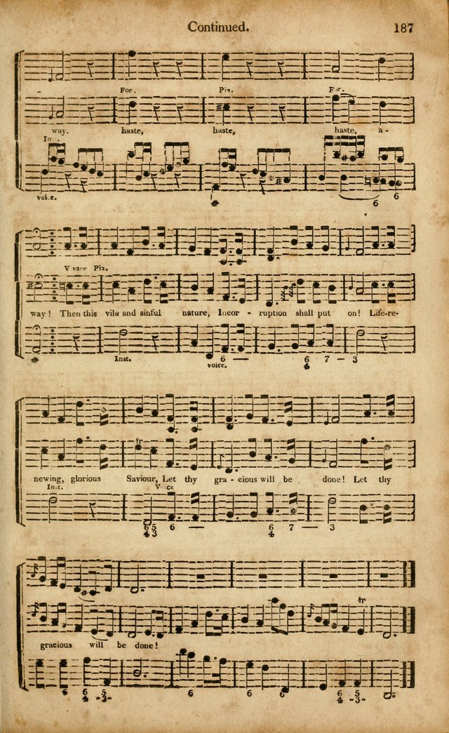 Musica Sacra: or, Springfield and Utica Collections United: consisting of Psalm and hymn tunes, anthems, and chants (2nd revised ed.) page 187