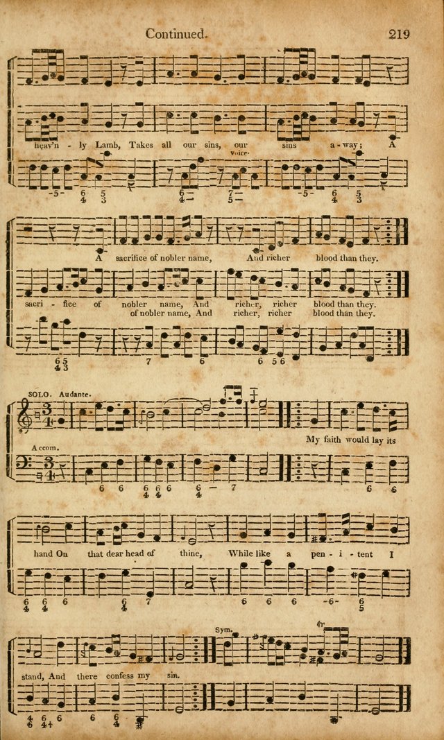 Musica Sacra: or, Springfield and Utica Collections United: consisting of Psalm and hymn tunes, anthems, and chants (2nd revised ed.) page 219