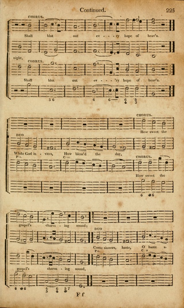 Musica Sacra: or, Springfield and Utica Collections United: consisting of Psalm and hymn tunes, anthems, and chants (2nd revised ed.) page 225