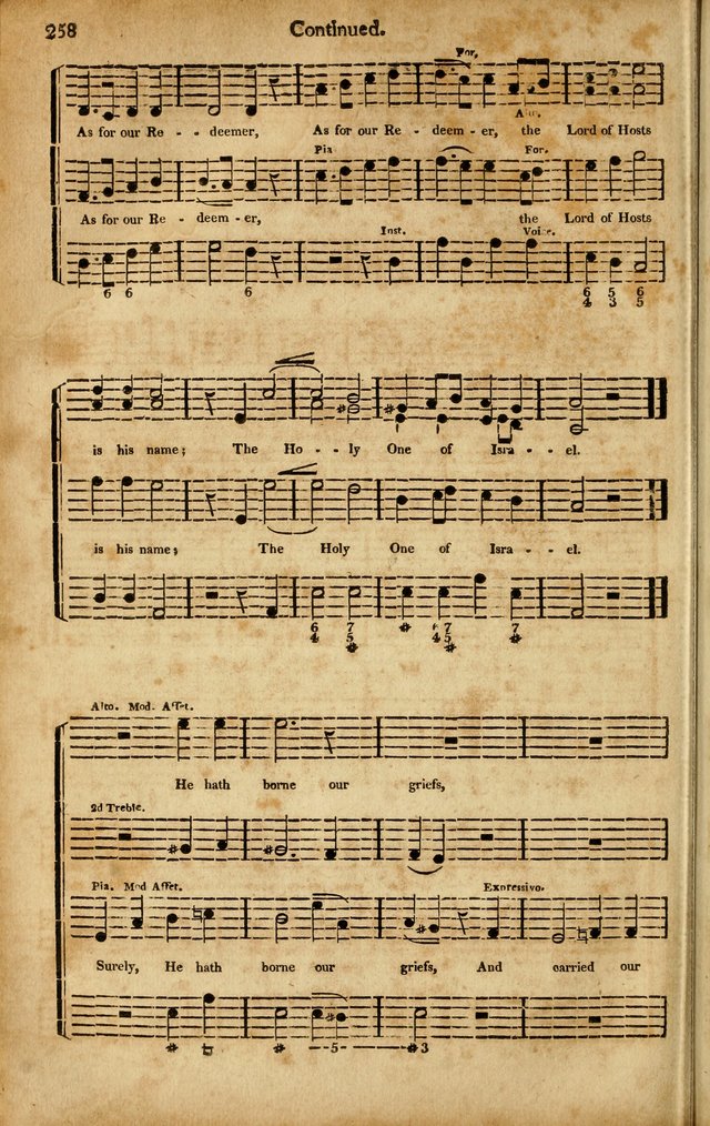 Musica Sacra: or, Springfield and Utica Collections United: consisting of Psalm and hymn tunes, anthems, and chants (2nd revised ed.) page 258