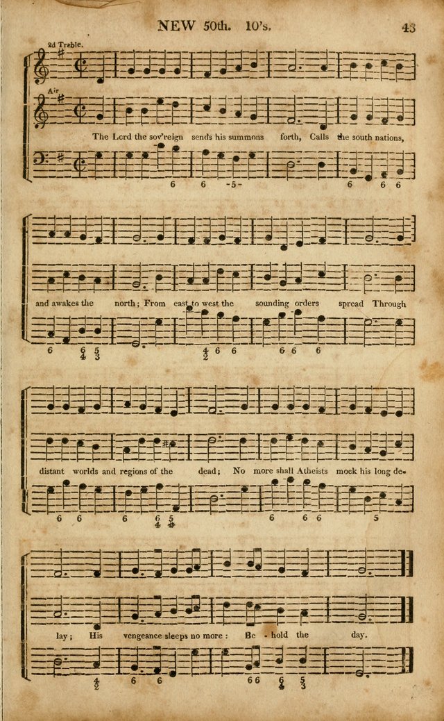 Musica Sacra: or, Springfield and Utica Collections United: consisting of Psalm and hymn tunes, anthems, and chants (2nd revised ed.) page 43