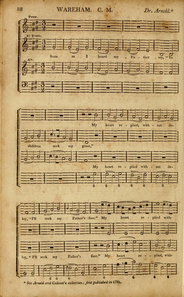 Musica Sacra: or, Springfield and Utica Collections United: consisting of Psalm and hymn tunes, anthems, and chants (2nd revised ed.) page 88