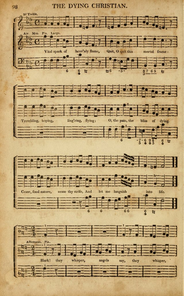 Musica Sacra: or, Springfield and Utica Collections United: consisting of Psalm and hymn tunes, anthems, and chants (2nd revised ed.) page 98
