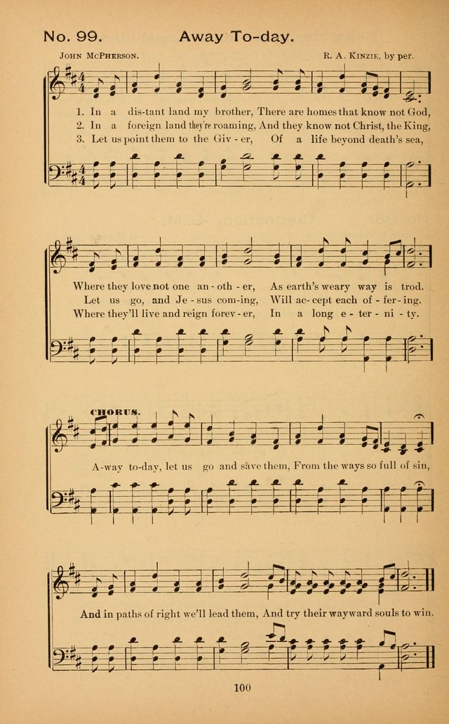 The Missionary Triumph: being a collection of Songs suitable for all kinds of Missionary Serves page 100