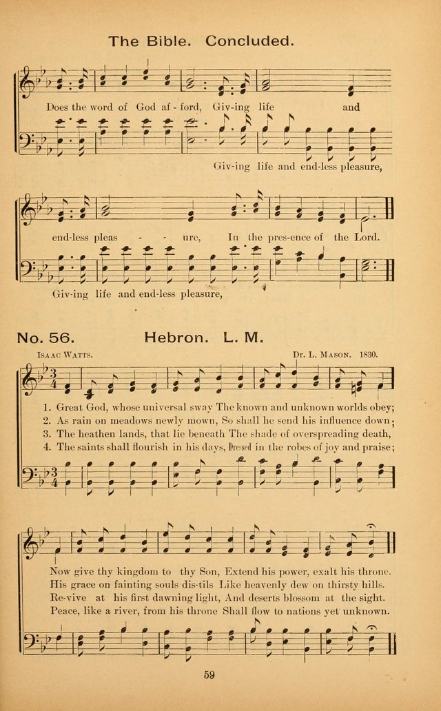 The Missionary Triumph: being a collection of Songs suitable for all kinds of Missionary Serves page 59