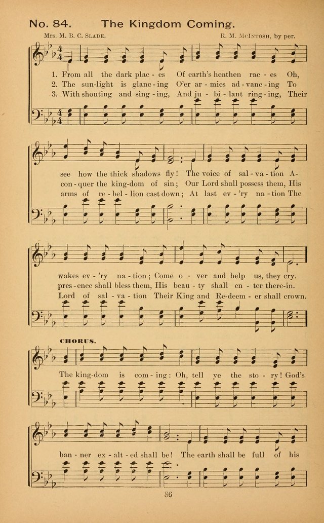 The Missionary Triumph: being a collection of Songs suitable for all kinds of Missionary Serves page 86