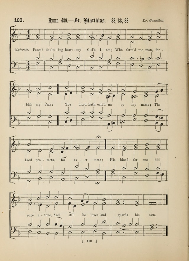 Methodist Tune Book: a collection of tunes adapted to the Methodist Hymn book page 110