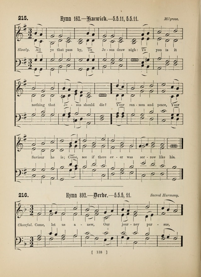 Methodist Tune Book: a collection of tunes adapted to the Methodist Hymn book page 138