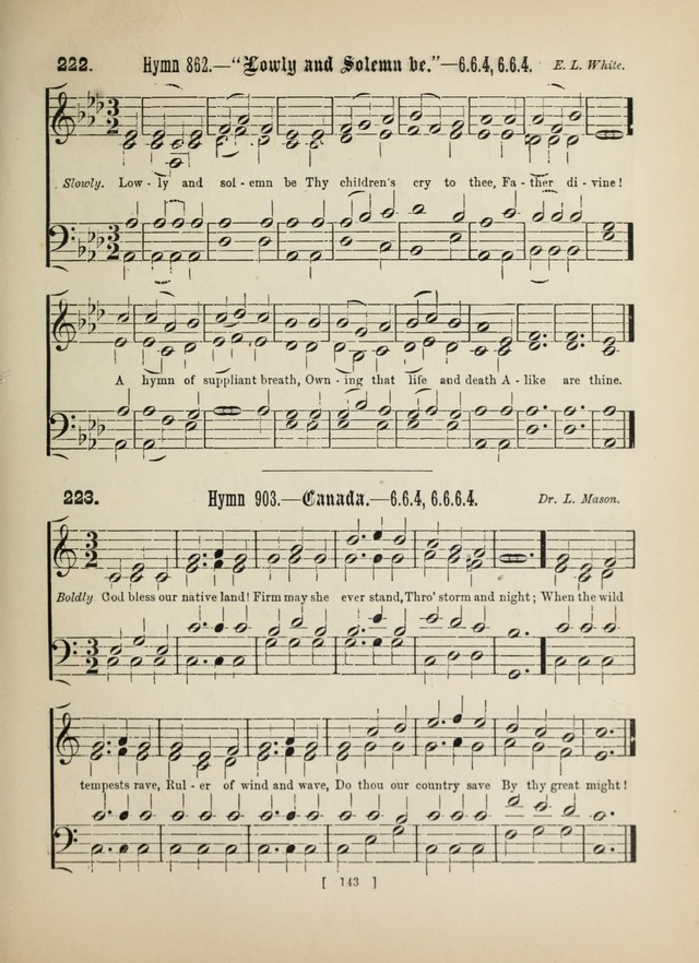 Methodist Tune Book: a collection of tunes adapted to the Methodist Hymn book page 143