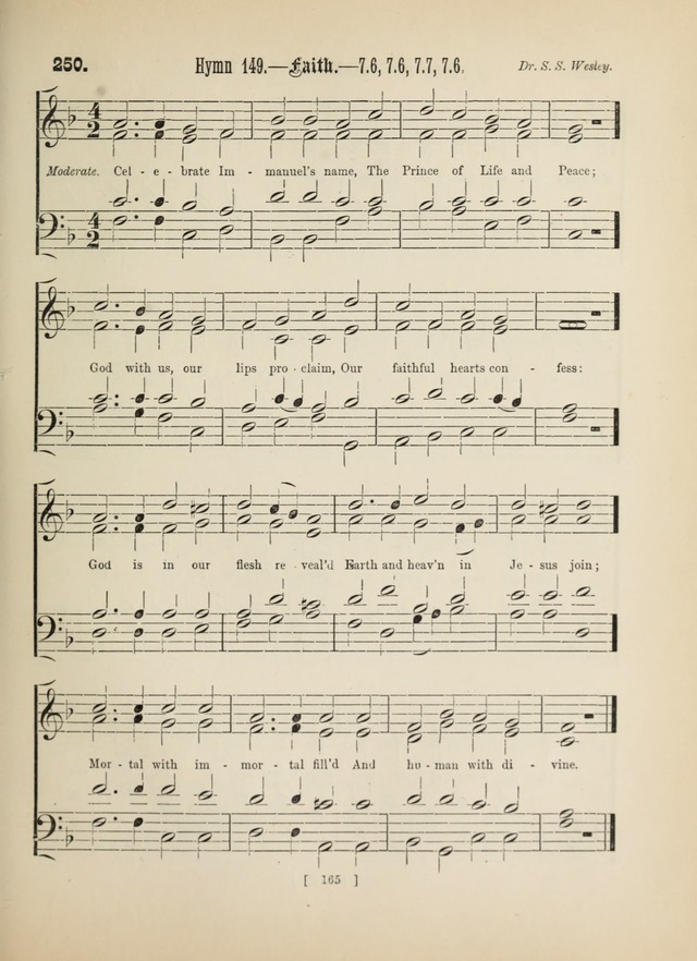 Methodist Tune Book: a collection of tunes adapted to the Methodist Hymn book page 165