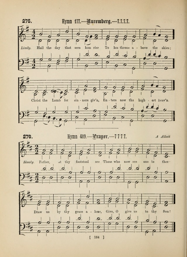 Methodist Tune Book: a collection of tunes adapted to the Methodist Hymn book page 184