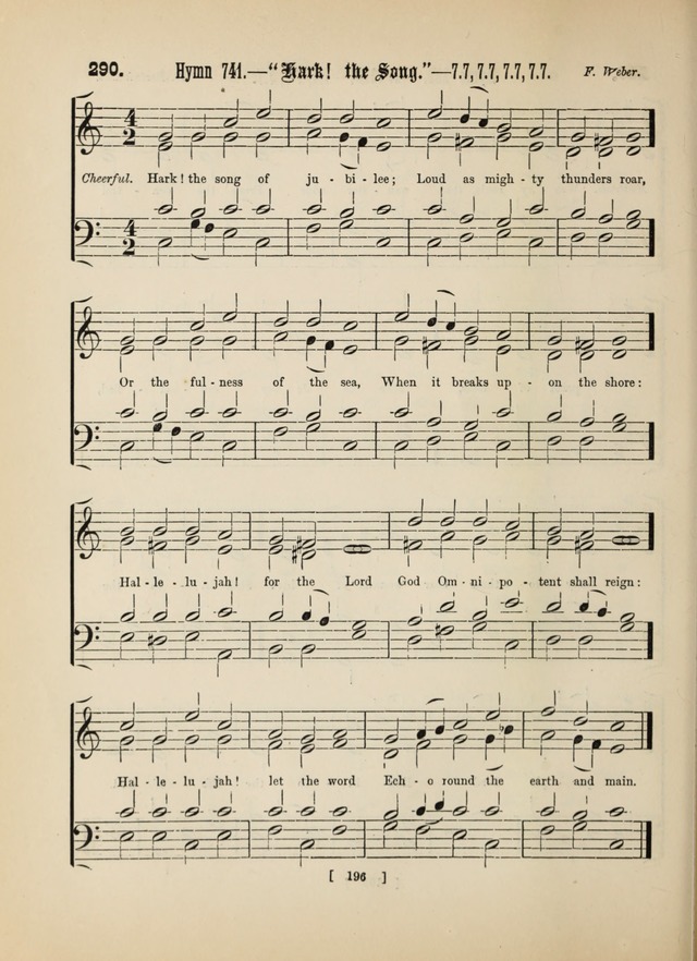 Methodist Tune Book: a collection of tunes adapted to the Methodist Hymn book page 196