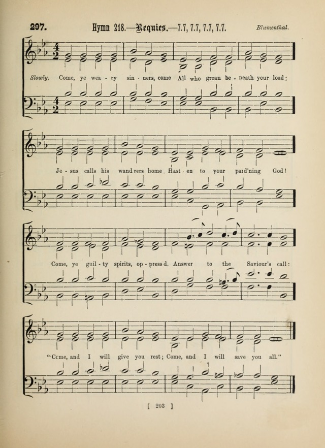 Methodist Tune Book: a collection of tunes adapted to the Methodist Hymn book page 203