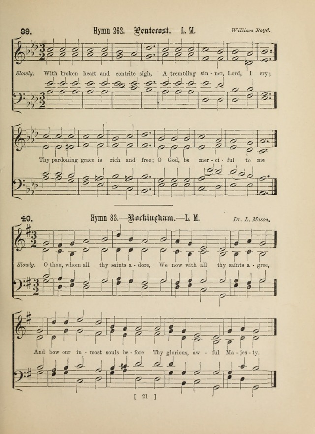 Methodist Tune Book: a collection of tunes adapted to the Methodist Hymn book page 21