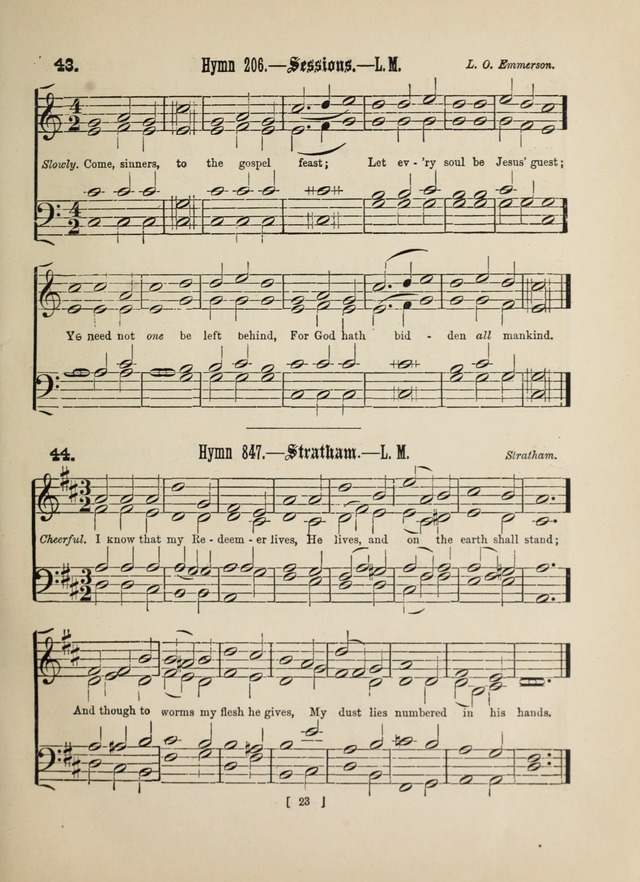 Methodist Tune Book: a collection of tunes adapted to the Methodist Hymn book page 23