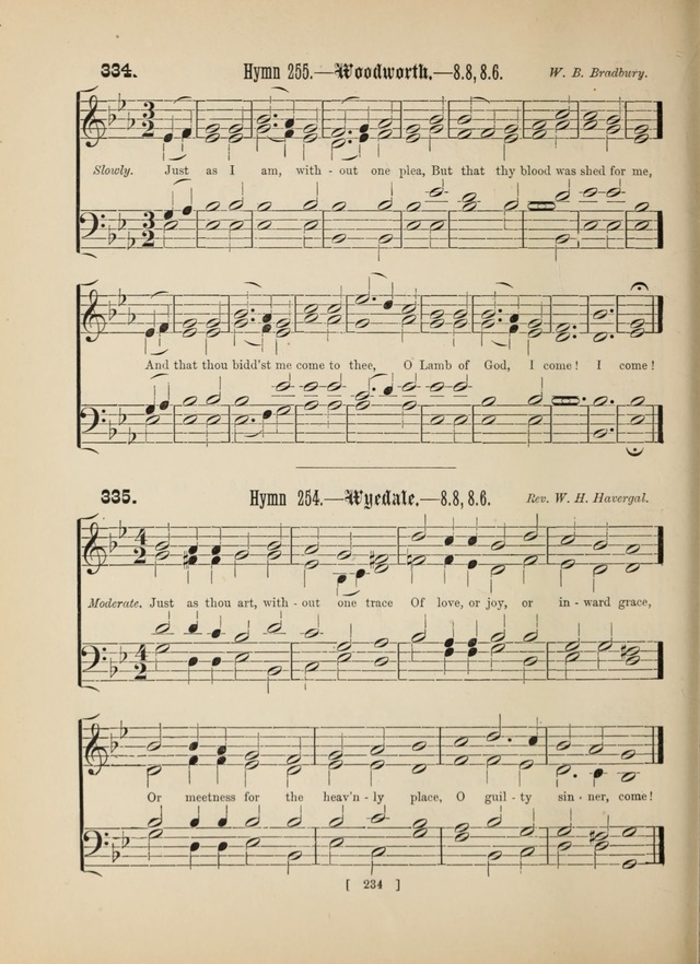 Methodist Tune Book: a collection of tunes adapted to the Methodist Hymn book page 234