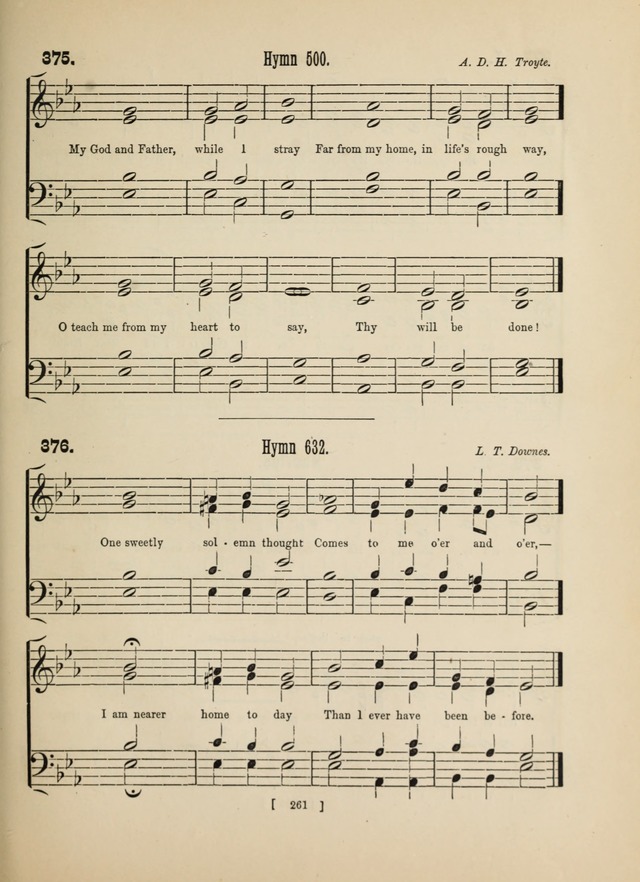 Methodist Tune Book: a collection of tunes adapted to the Methodist Hymn book page 261