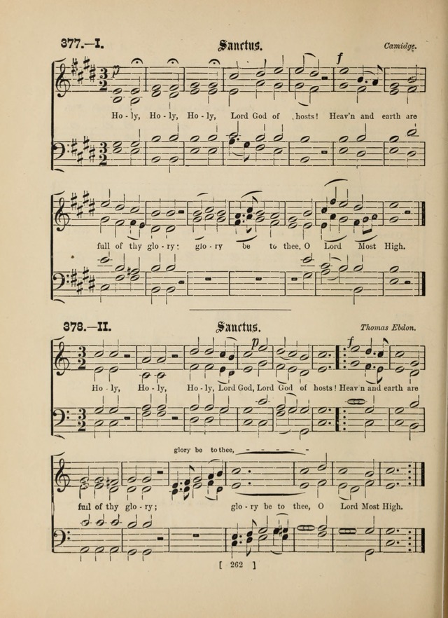 Methodist Tune Book: a collection of tunes adapted to the Methodist Hymn book page 262